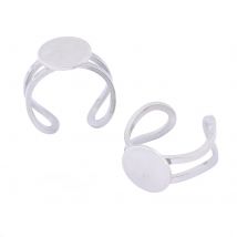 5pcs Stainless Steel 8mm 12mm Circle Pad Ring Bezel Blanks Diy Fingerring Base Settings For Jewerly Making Supplies