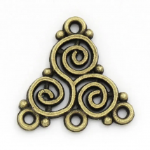 DoreenBeads Zinc metal alloy Connectors Findings   Knot Antique Bronze Flower Hollow Pattern 20mm(6/8")x 19.5mm(6/8"),8 PCs