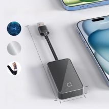 Mini C3 Aluminum Glass Wireless Android Auto Adapter Plug and Play Wired to Wireless Carplay Bluetooth WiFi Automatic Connection