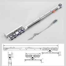 Two-way Buffer Pulley Sliding Door Sliding Door Hanging Wheel Track Kitchen Bedroom Toilet Up And Down Hanging Rail Accessories