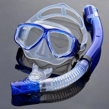 Optical Diving Gear Kit Myopia Snorkel Set, Different Strength for Each Eye, Nearsighted Dry Top Scuba Mask