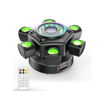 LeLeght 150W 4-in-1 RGBW Moving Head Light with Beam RGB Halo DMX512 26CH Sound-activated Modes For DJ Show Concert Party KTV