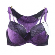 Purple black Sexy lace Women's Bra BHS Set VS Push Up Bra secret T-back C D DD E cup bra 80D 85C 85D 90C 90D 90DD 90E B3