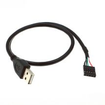 0.5M USB 2.0 A male Plug to 1x DuPont 2.54 5Pin Female 0.1" USB Header PCB Motherboard Cable Computer Motherboard Extension