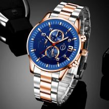 Men's Watches Luxury Stainless Steel Quartz Watch Man Leather Calendar Sports Wristwatch Luminous Clock reloj hombre