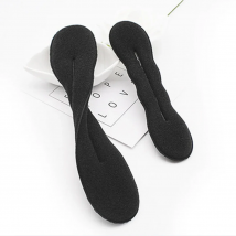 Black Color Magic Beauty Hair Hairstyle Foam Sponge Donut Twister Hair Disk Ponytail Bun Maker 2 Sizes L(22.5cm)/S(17.5cm)