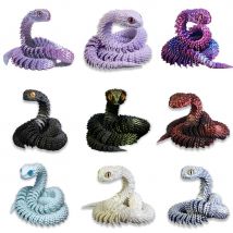 60cm 3D Printed Snake Movable Joint Fidget Toy Figurine Simulation Snake Office Desktop Ornament 2025 New Year Gifts Crafts Gift