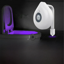 8 Colors Changing Toilet Bowl Night Light  Motion Sensor LED Waterproof Bathroom Light Battery Operated For Washroom Home Bath