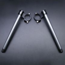 Motorcycle CNC Cafe Racer Handlebar Racing 37  41 45 48 50MM Clip On Fork Handle Bar 1.5 Inch Riser Rised Clip on