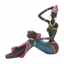 Beautiful African Tribal Women Figures Bookshelf Resin Statue Decoration Art Sculptures Indoor Outdoor Garden Decoration
