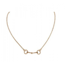 fashion European plain silver jewelry 925 sterling silver horse Snaffle Bit Necklace