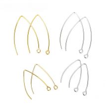 20pcs/lot Golden Color Hypoallergenic Stainless Steel V Shape Earrings Hooks Clasps Wire For Craft Diy Jewelry Making Findings