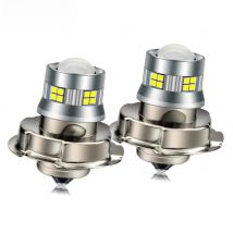 Ruiandsion 2pcs P26S Motorcycle Headlight LED Lens Light Universal Scooter Moto Front Bulb 6000K 800lm Super Bright Lamp