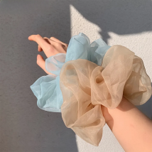 2020Korea Big Size Organza Hair Scrunchies For Women Elastic Hair Bands Girls Headwear Ponytail Holder Hair Tie Hair Accessories