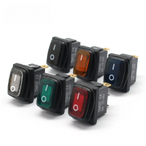 kcd1-101 3 pins mini on off seal waterproof rocker switch in 12v red lighting 6a250vac 13x19mm