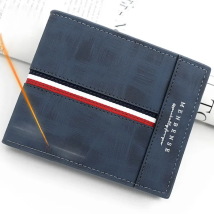 New Short Men Wallets Slim Card Holder Name Print Male Purses Luxury PU Leather Coin Pocket High Quality Small Men's Wallet