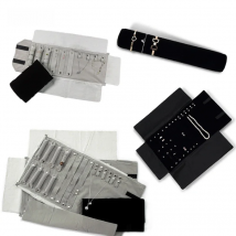 Portable Black Velvet Travel Jewelry Carrying Case Roll Bag Pendant Necklace Bracelet Earrings Ring Storage Bag Organizer Pouch