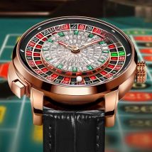 PINDU Design New NH35A Mechanical Watches Men Push Button Turn Russian Roulette Game Sapphire Mirror Diamond Dial Men's Watch