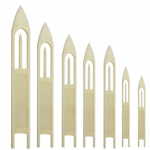 7 Pcs/Set Fishing Line Equipment Repair Netting Needle Shuttles White Plastic Fishing Accessory-Size:3#-9#