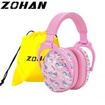 ZOHAN Cute Kids Protezione per le orecchie Cuffie antirumore insonorizzate Difensori uditivi regolabili per lo studio del sonno Autismo Ragazza del bambino Regalo NNR25dB