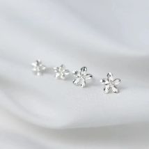 La Monada Flower Earings Studs 925 Sterling Silver Fine Jewelry Minimalist Beautiful Stud Earrings For Women Silver 925 Korean
