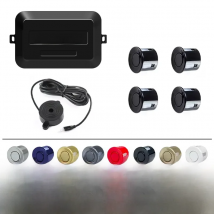 Parking Sensor Kit Buzzer 22mm 4 Sensors Reverse Backup Radar Audible Alert Indicator Probe System 8 Colors 12V