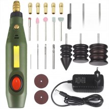 Portable Mini Leather Polishing Electric Grinder Rotary Bit Grinder Edge Polisher Kit Engraving Etching Pen Pearl Punch DIY Craf