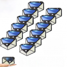 100 LED Solar Lights Outdoor Solar Wall Lamp PIR Motion Sensor Lamp Waterproof Solar Street Light for Garden Decoration