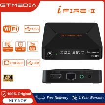 GTMEDIA IFire 2 Ricevitore satellitare TV BOX 1080P Full HD Biult in 2.4G Wifi H.265/HEVC 10bit IR Telecomando IFIRE II M3U