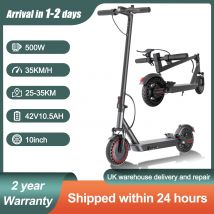 Adult Electric Scooter Foldable 20-45KM Range 4 Modes With Front Rear Shock Absorber APP Control 500W Motor 10inch Tire Powerful