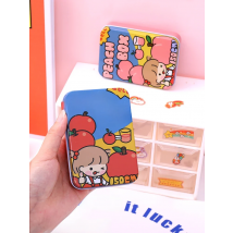 Mini Cute Cartoon Metal Tin Box Drawer Receive Storage Box Rectangular Jewelry Cosmetic Storage Organizer For Girl Fine Gift Box