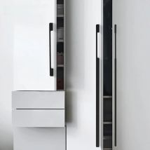 Furniture Handles Black Golden Cupboard Wardrobe Pulls Solid Aluminum Kitchen Cabinets Pulls Handles for Cabinets and Drawers