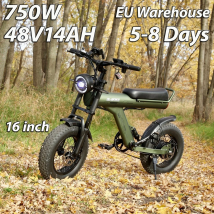 JANSNO Neues X90 Elektrofahrrad 750/250W 48V14AH Abnehmbarer Akku Fat Tire 16" Off Road Mountain Ebike Elektrofahrrad