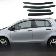 Side Window Visor For Toyota Yaris Vitz Echo Platz 1999 2000 2001 2002 2003 2004 2005 Black Rain Guard Vent Deflectors SUNZ