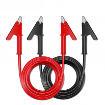 PEAKELECT P1024 2PCS Dual Alligator Clips Test Leads Heavy Duty Crocodile Clamps Multimeter Test Wires 1000V 15A 100cm Cable