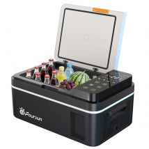 Foursun 21L/25L/35L/45L/55L Auto-Kühlbox mit Bluetooth-App-Steuerung, tragbarer Kompressor-Kühler für Camping, Reisen, Zuhause