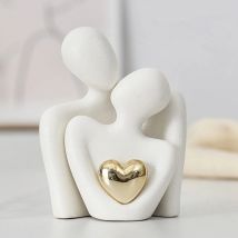Hugging Couple Figurine Romantic Couple Statue Husband and Wife Abstract Sculpture Modern Decor for Bedroom Birthday Gifts