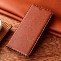 Phone Case for Google Pixel 9 8 7 7A 6 6A Pro 2 3 4 5 3A 4A 5A XL Crazy Horse Genuine Leather Magnetic Flip Cover