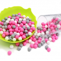 BOBO.BOX HOT 9MM 20pcs Round Loose Silicone Beads For Silicone Necklace DIY Silicone Teething Necklace For Baby Teether BPA Free