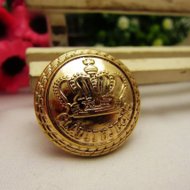 RJ922,10pcs,27mm gold metal buttons in Gold color,Imperial crown Classic fashion British style,garment accessories DIY materials