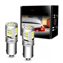 iJDM Xenon White Error Free 12V-24V Bay9s LED H21W 64136 LED Bulbs for BMW F30 3 Series F32 4 SeriesLED Backup Reverse Lights