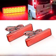 2Pcs LED Brake Lamp Rear Bumper Reflector Light for Renault Trafic Master for Nissan Primastar For Opel Vauxhall Vivaro Movano