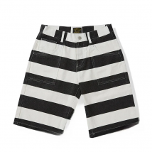 0802 Summer Shorts For Men Classic Vintage Stripe Cotton Casual Straight Mid-Waist Harajuku Street Male Pants Cargo Clothing