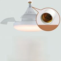 E27 Base Ceiling Fan Light with Remote Control smart bedroom Fan Retractable Fan Blades Kitchen Mini Invisible Ceiling Fan Light