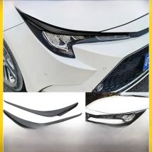 Beautify For Toyota Corolla 2020 2021 2022 ABS Black Headlight Front Lamp Eyelid Cover Decor 2PCS Car Exterior Accessories