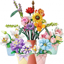 Flowers Building Blocks Toys for Christmas New year Gift Decor Botanical Set Valentine's Day Rose Bricks Set Friends Kids Adults