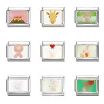 DAVINI 1pc 16 Style 9mm Italian Modular Bracelet Handmade Patchwork Bracelet Pink Green Italian accessories personalized Jewelry