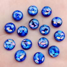25pcs 9.5mm Glitter Filled Resin Round Flatback sapphire&colorful Crystal stones Cabochon DIY wedding decoration rhinestone HB83