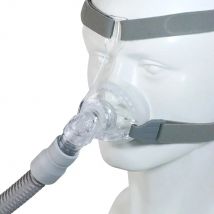 Nasal CPAP Mask with Headgear and Tube Silicon Gel Cushions for Auto CPAP Bipap Machine Sleep Apnea Anti Snoring CPAP Nasal Mask