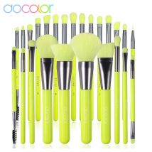 Docolor Set di pennelli per trucco professionale verde neon Fondotinta per sfumare cipria Fard Correttori Ombretti Strumenti per pennelli per trucco